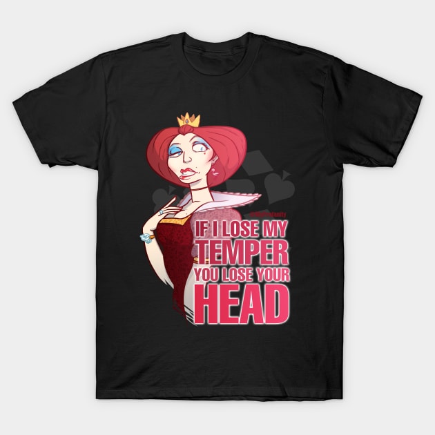 Queen of Hearts - Drawlloween2018 T-Shirt by myprofanity